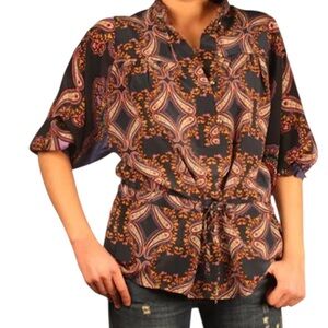 ANTHROPOLOGIE JENNY HAN  Blouse Top Shirt 100% Silk Balloon